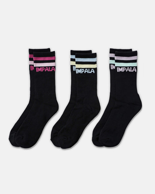 Impala Stripe Sock 3pk