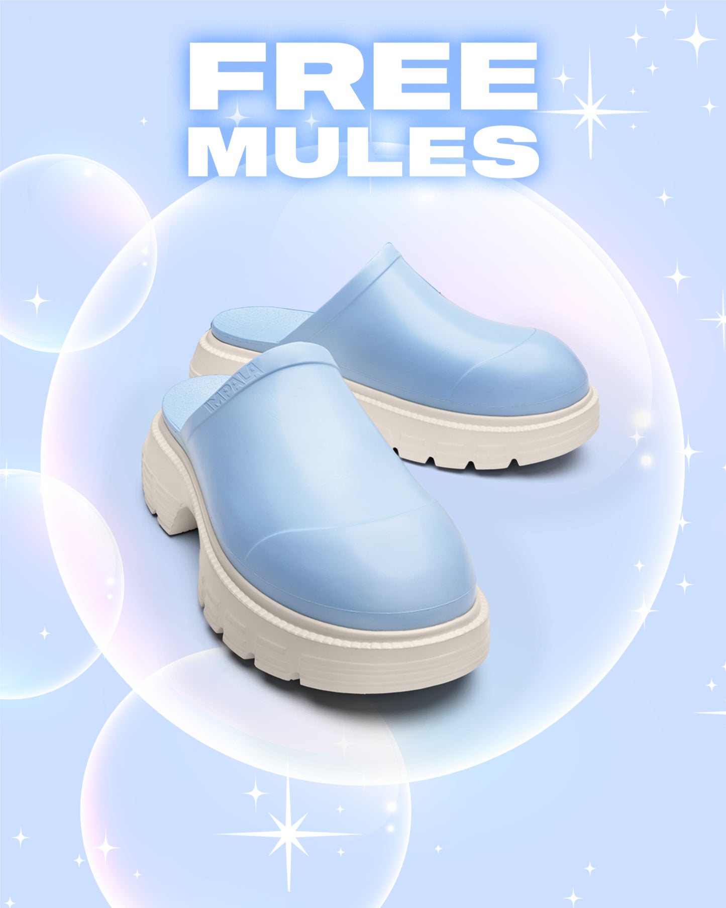 Sky Blue Rollerskate + GRATIS muiltjes