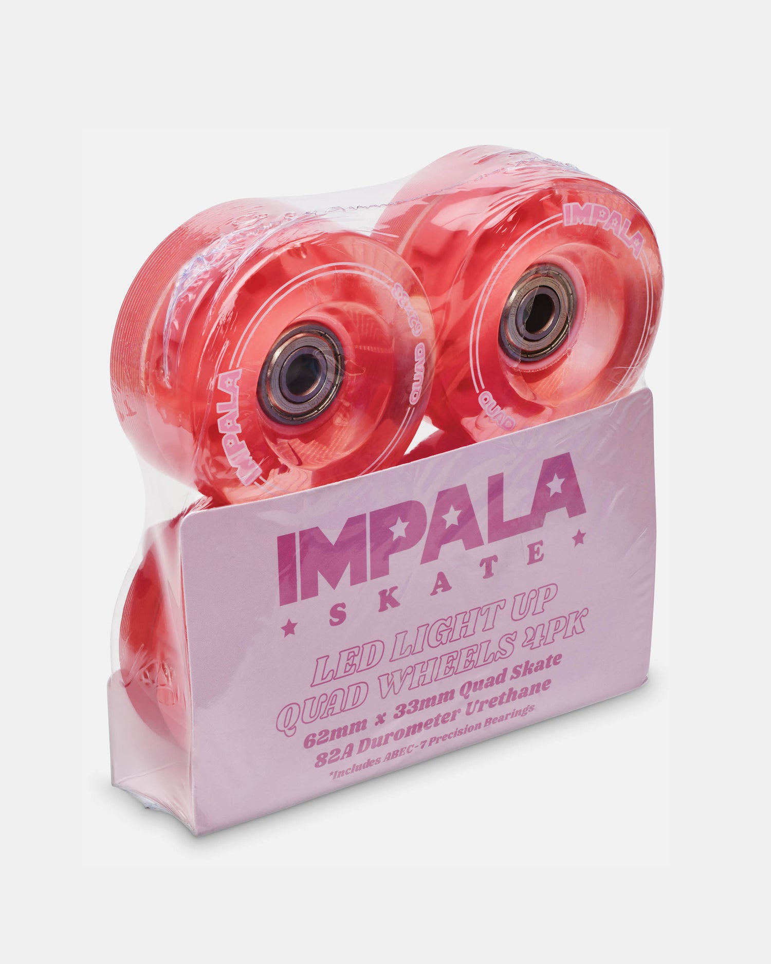 Impala 4 Pack Light Up Wheels - Pink
