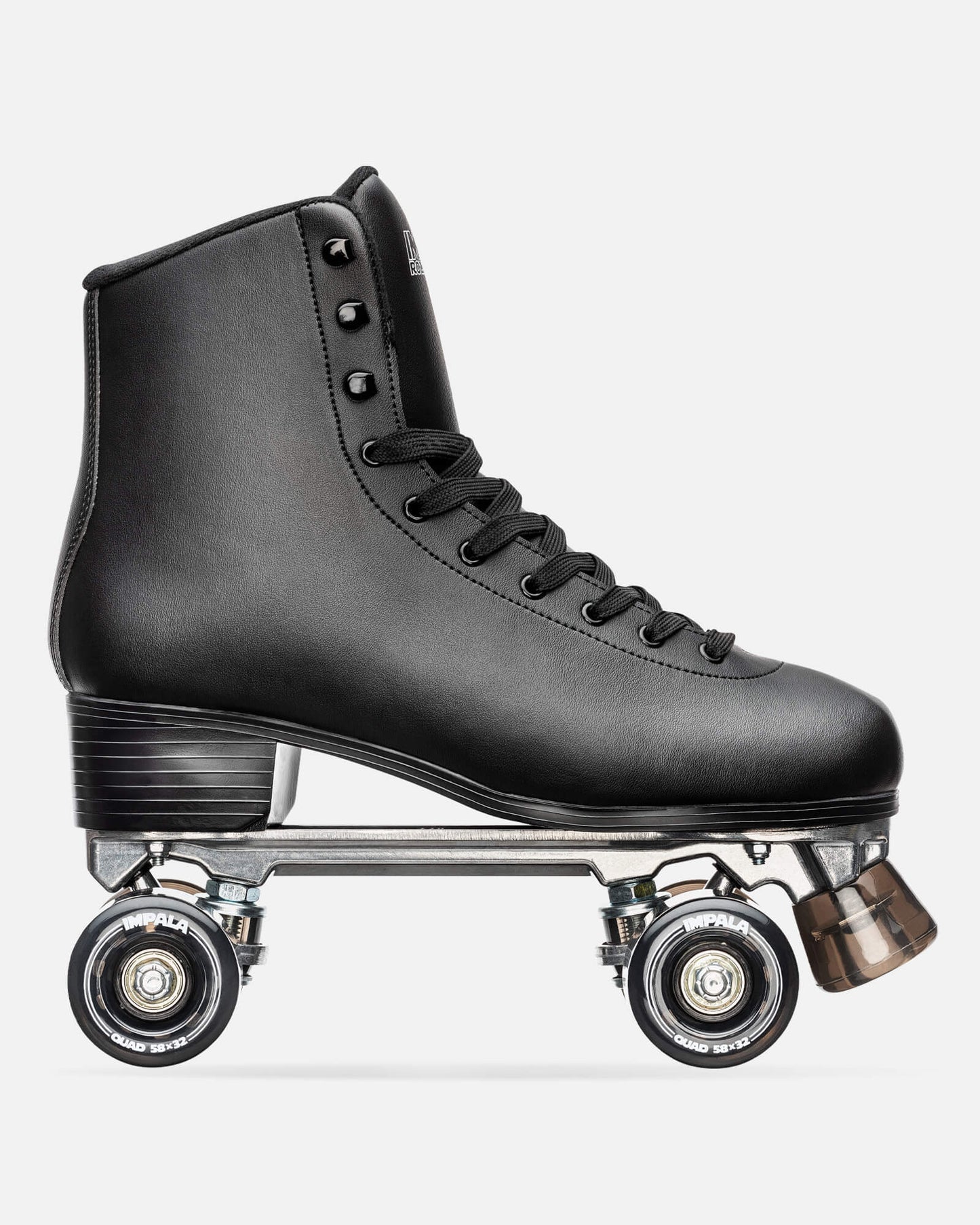 Zwarte Quad Skate + GRATIS Blauwe Oplichtende Wielen