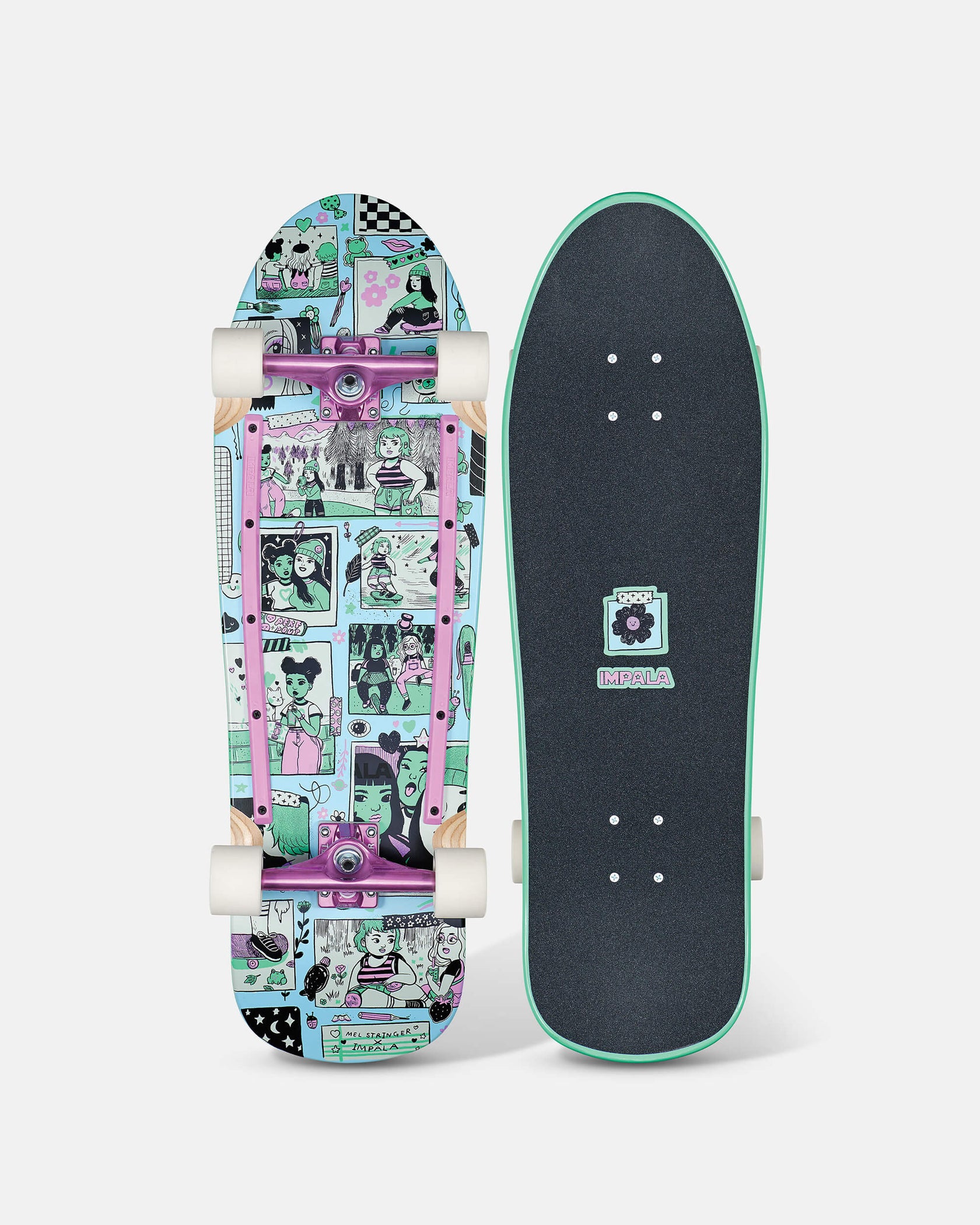 Skateboard Cruiser Impala Hera 31.5" - Édition Limitée Stringer Art, Complet Neuf