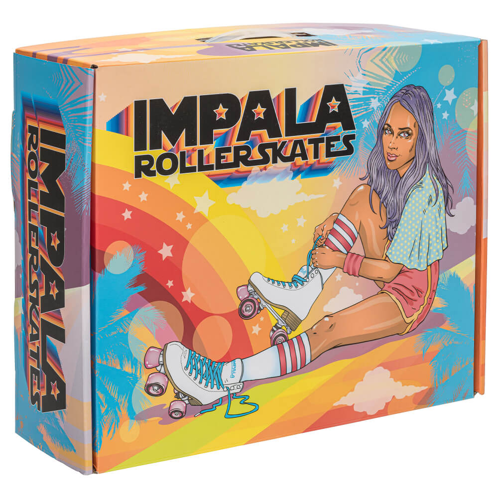 Impala Roller Skates in Pink/Yellow