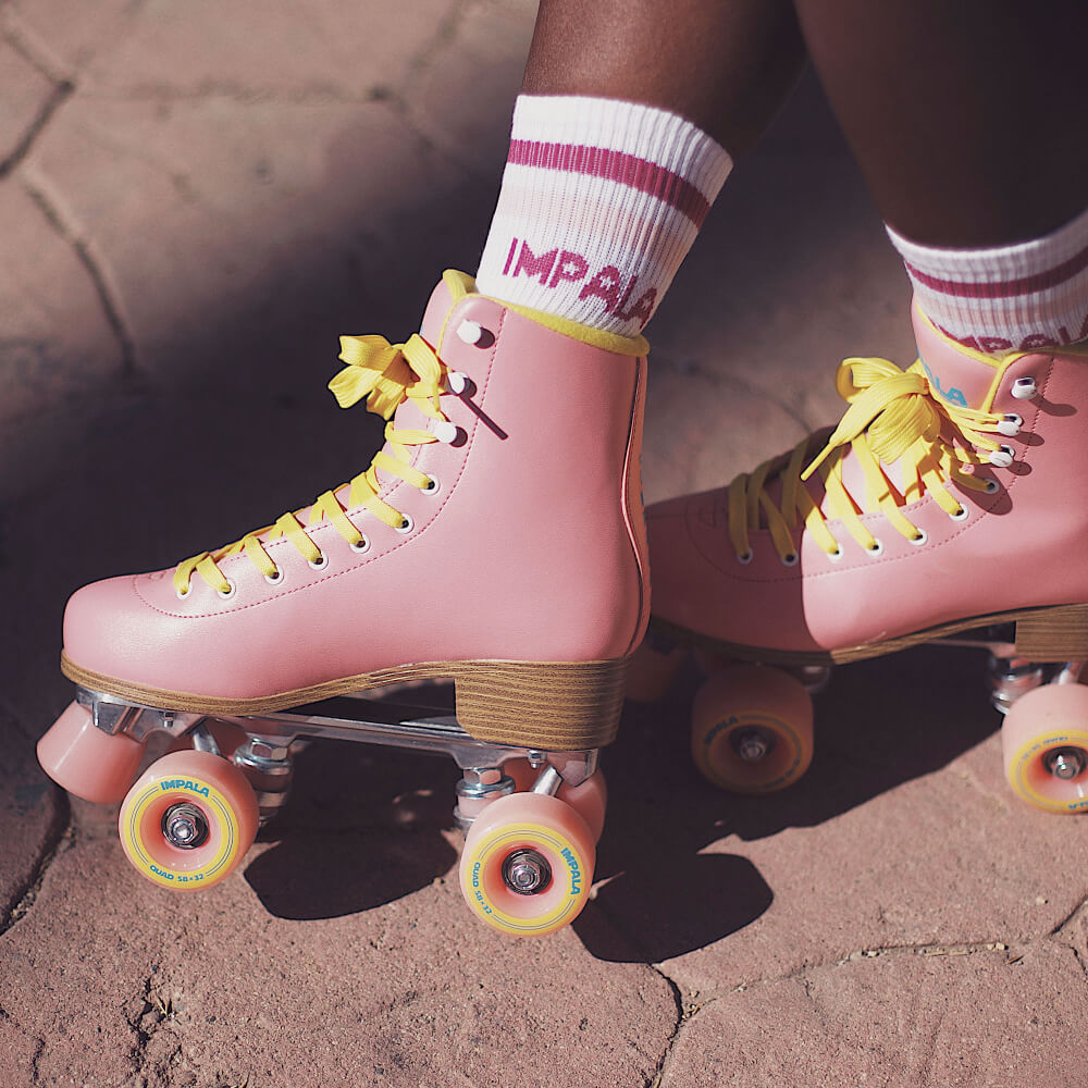 Impala Roller Skates in Pink/Yellow